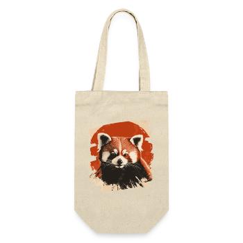 Roter Panda - Geschenkbeutel für Flaschen - Natur - Vorne