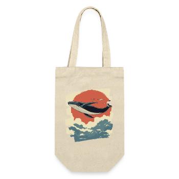 Baleine Rétro - Sac à bouteille - nature - Devant