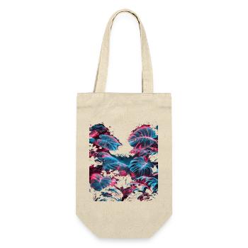 Neon Monstera Tropical Leaves - Gift Bag for Bottles - nature - Front