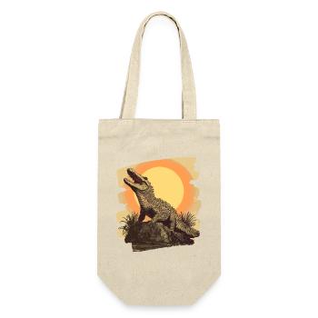 Crocodile Retro - Gift Bag for Bottles - nature - Front