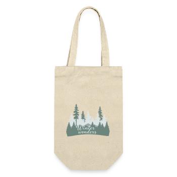 Winterwunderwald Silhouetten - Geschenkbeutel für Flaschen - Natur - Vorne