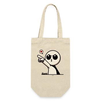 Cute cartoon man with heart - Gift Bag for Bottles - nature - Front