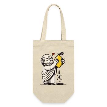 Philosopher juices the lemon of life - Gift Bag for Bottles - nature - Front