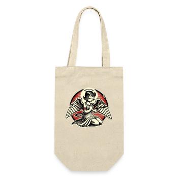 Retro Cartoon Praying Angel - Gift Bag for Bottles - nature - Front