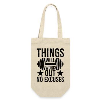 things will work out no excuses - Gift Bag for Bottles - nature - Front