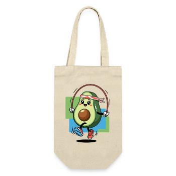 Jumping Avocado Fitness Fun - Gift Bag for Bottles - nature - Front
