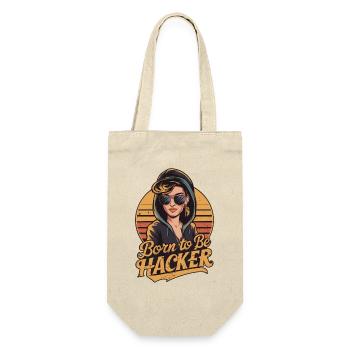 Born to Be Hacker – Computer Science Nerd IT - Gift Bag for Bottles - nature - Front