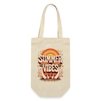 Summer Vibes Retro Mushroom Hippie Festival Summer - Gift Bag for Bottles - nature - Front
