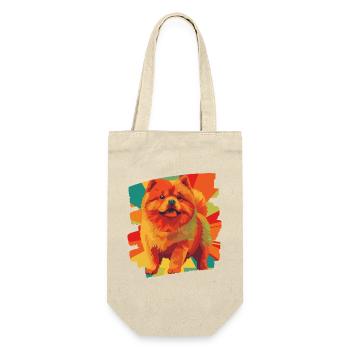 Chow Chow - Geschenkbeutel für Flaschen - Natur - Vorne