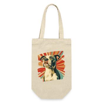 American Staffordshire 2 - Geschenkbeutel für Flaschen - Natur - Vorne