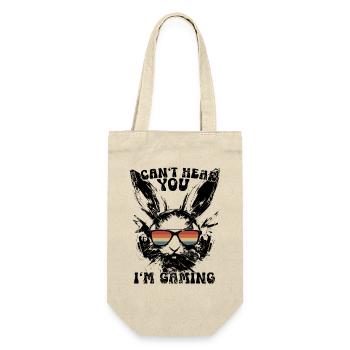 I Can't Hear You I'm Gaming Bunny Sunglasses - Gift Bag for Bottles - nature - Front