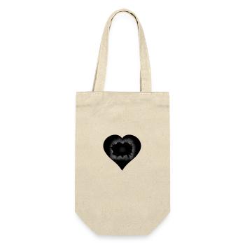 Âme noire, cœur, cœurs, émotion, sentiment - Sac à bouteille - nature - Devant