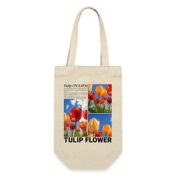 Tulpe Frühling Natur Blume Botanik Geschenk - Geschenkbeutel für Flaschen - Natur - Vorne