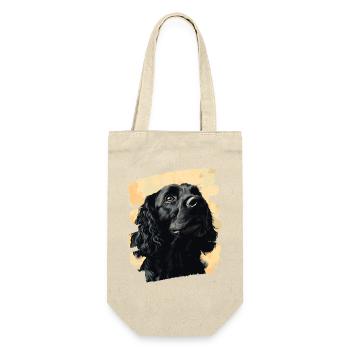 Cocker Spaniel - Geschenkbeutel für Flaschen - Natur - Vorne