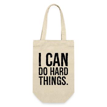 i can do hard things - Geschenkbeutel für Flaschen - Natur - Vorne