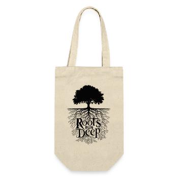 Wurzeln liegen tief - Baum des Lebens Naturdesign - Geschenkbeutel für Flaschen - Natur - Vorne