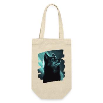 Finnischer Lapphund - Geschenkbeutel für Flaschen - Natur - Vorne