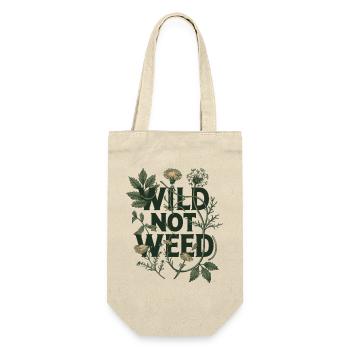Wild not weed - Botanische Futtersuche Natur Kunst - Geschenkbeutel für Flaschen - Natur - Vorne