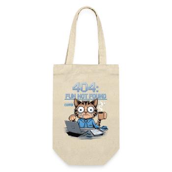 404 Fun Not Found - Funny Cat Coffee Work Meme - Gift Bag for Bottles - nature - Front