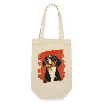 Entlebucher Sennenhund - Geschenkbeutel für Flaschen - Natur - Vorne