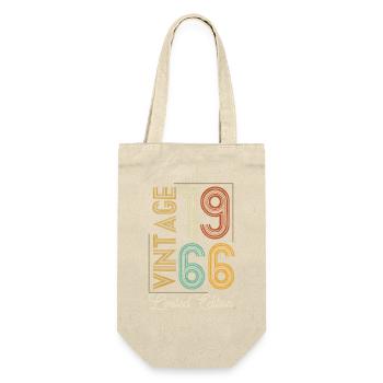 Jahrgang 1966 Mann Mythos Legende Limited Edition Gealtert - Geschenkbeutel für Flaschen - Natur - Vorne
