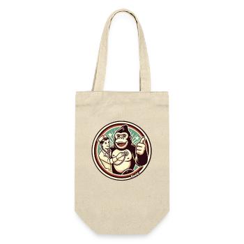 Systematic health – gorilla with thumbs up - Gift Bag for Bottles - nature - Front