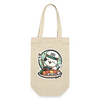 Neko Sushi Chef – Funny Cat Kitchen - Gift Bag for Bottles - nature - Front