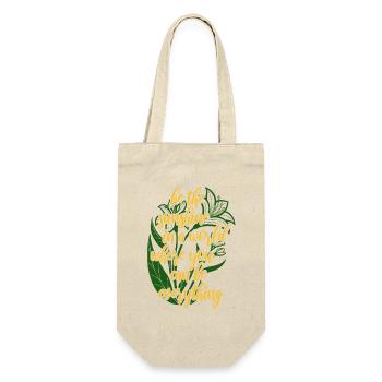 Blumen - Frühling - Be the sunshine - Spruch - Geschenkbeutel für Flaschen - Natur - Vorne