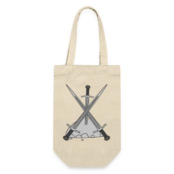 Medieval Heroes Sword Stone Fairy Tale - Gift Bag for Bottles - nature - Front