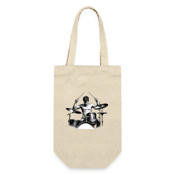 Drum Chief Schlagzeuger Drummer - Gift Bag for Bottles - nature - Front