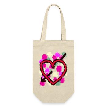 Valentine's Day Heart Hearts Arrow Love - Gift Bag for Bottles - nature - Front