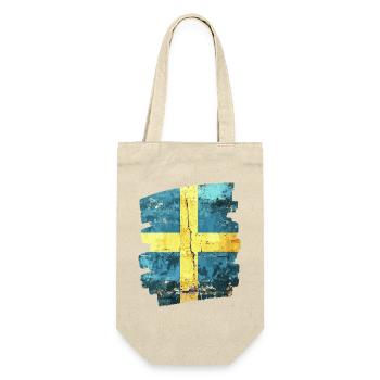 Schwedische Flagge Schweden - Geschenkbeutel für Flaschen - Natur - Vorne