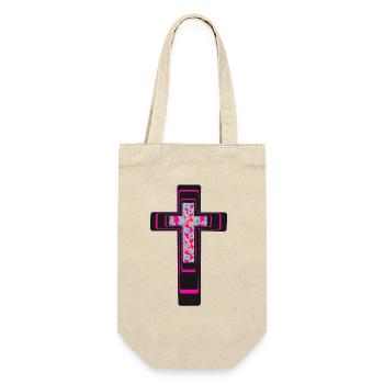 Cross Flowers Crosses Crucifix - Gift Bag for Bottles - nature - Front