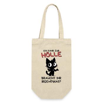 Ich fahr zur Hölle – Katze fragt höflich nach - Geschenkbeutel für Flaschen - Natur - Vorne
