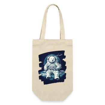 Eisbär Astronaut - Geschenkbeutel für Flaschen - Natur - Vorne