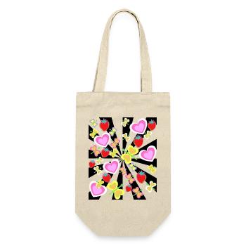 Strawberry Insects Heart Butterflies Summer - Gift Bag for Bottles - nature - Front