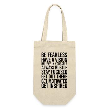 be fearless have a vision believe in yourself - Geschenkbeutel für Flaschen - Natur - Vorne
