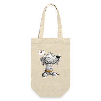 Irish Wolfhound Cartoon Dog Dog Breed - Gift Bag for Bottles - nature - Front