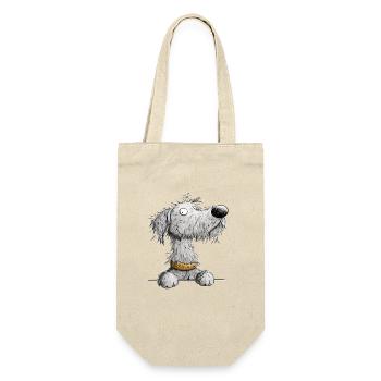 Irish Wolfhound Cartoon Dog Dog Breed - Gift Bag for Bottles - nature - Front