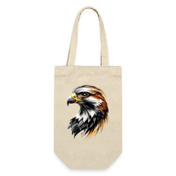 Falke Turmfalke Falkenjagd Wanderfalke Süße Falken - Geschenkbeutel für Flaschen - Natur - Vorne
