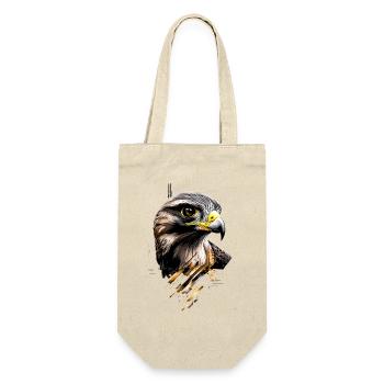 Falke Turmfalke Falkenjagd Wanderfalke Süße Falken - Geschenkbeutel für Flaschen - Natur - Vorne