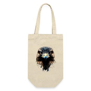 Falke Turmfalke Falkenjagd Wanderfalke Süße Falken - Geschenkbeutel für Flaschen - Natur - Vorne