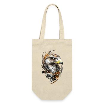 Falke Turmfalke Falkenjagd Wanderfalke Süße Falken - Geschenkbeutel für Flaschen - Natur - Vorne