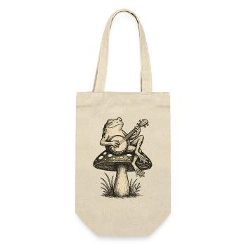 Banjo Frog on Mushroom Vibes - Gift Bag for Bottles - nature - Front