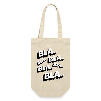 Bla Bla Bla Lustig Statement Genervt Kaffee - Geschenkbeutel für Flaschen - Natur - Vorne