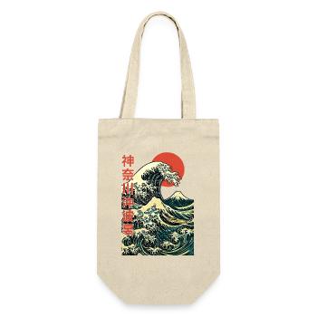 The Great Wave off Kanagawa - Hokusai Art - Gift Bag for Bottles - nature - Front