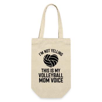 Volleyball Spruch Lustiges Volleyball Geschenk - Geschenkbeutel für Flaschen - Natur - Vorne