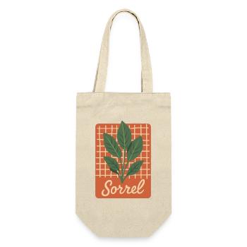 Sorrel - Botanical Herbs Illustration Retro - Gift Bag for Bottles - nature - Front