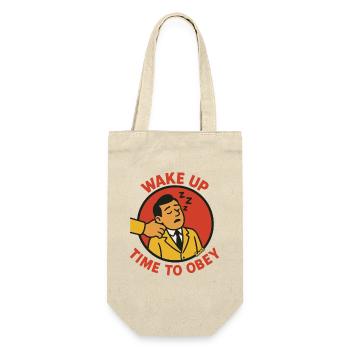Office Workers: Wake Up, Time to Obey - Gift Bag for Bottles - nature - Front