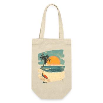 Plage Palmiers Coucher de soleil Été - Sac à bouteille - nature - Devant